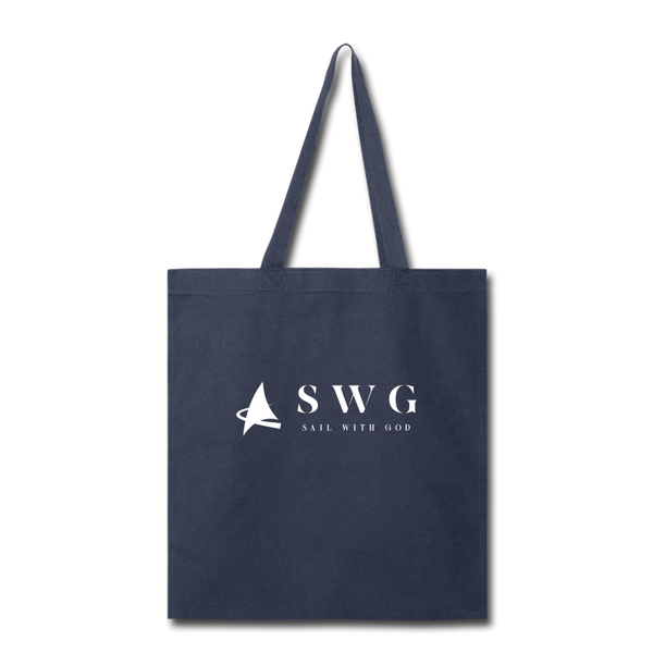 "SWG/Sail with God" Tote Bag - navy