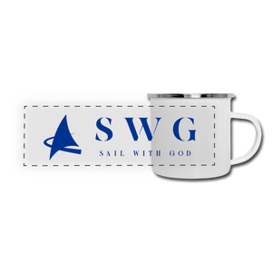 "SWG/Sail with God" Panoramic Camper Mug - white