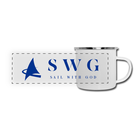 "SWG/Sail with God" Panoramic Camper Mug - white