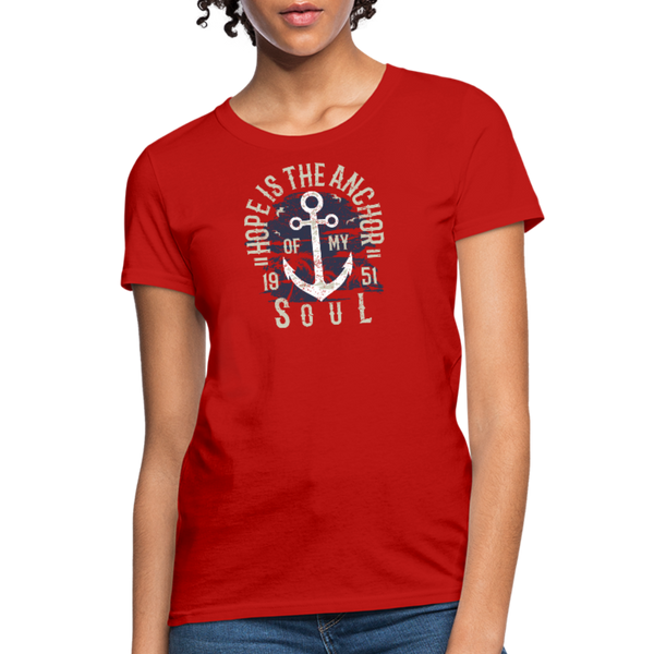 Hope is the Anchor - Workwear T-Shirt - red