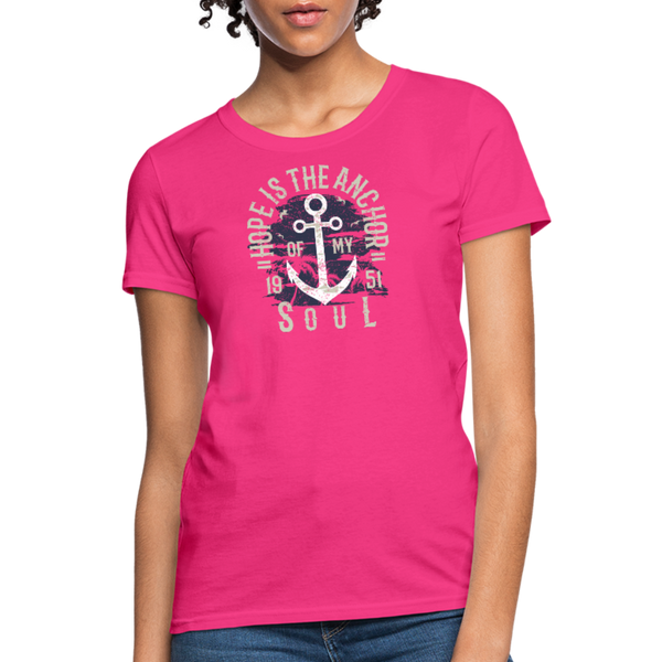 Hope is the Anchor - Workwear T-Shirt - fuchsia