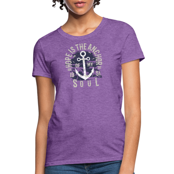 Hope is the Anchor - Workwear T-Shirt - purple heather