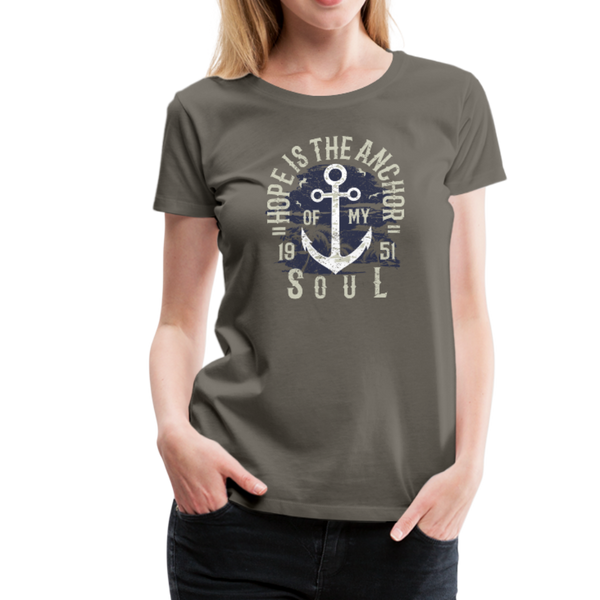 Hope is the Anchor - Premium T-Shirt - asphalt gray