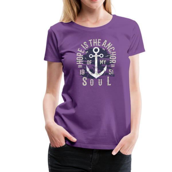 Hope is the Anchor - Premium T-Shirt - purple