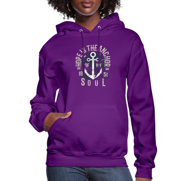 Hope is the Anchor - Workwear Hoodie - purple