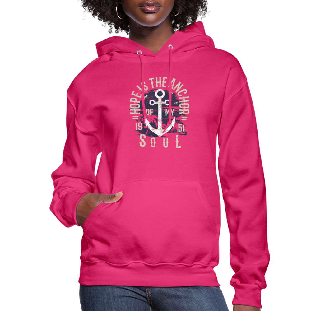 Hope is the Anchor - Workwear Hoodie - fuchsia