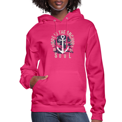 Hope is the Anchor - Workwear Hoodie - fuchsia