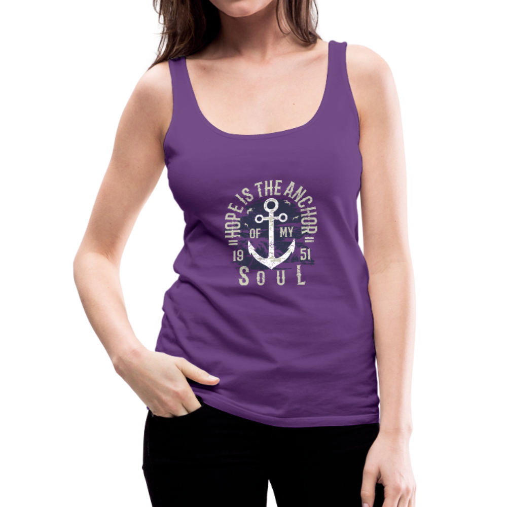 Hope is the Anchor - Premium Tank Top - purple