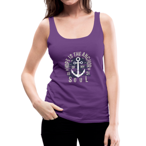 Hope is the Anchor - Premium Tank Top - purple