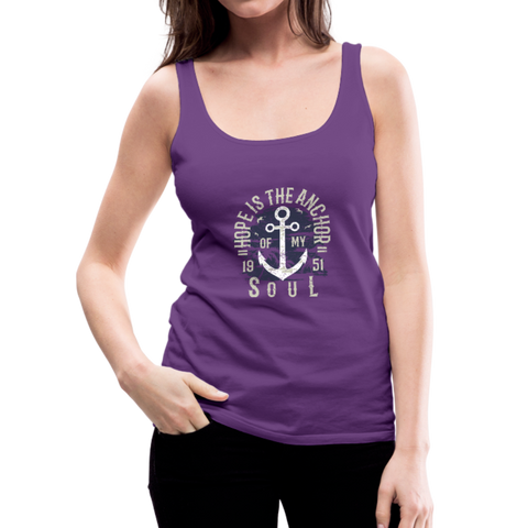 Hope is the Anchor - Premium Tank Top - purple