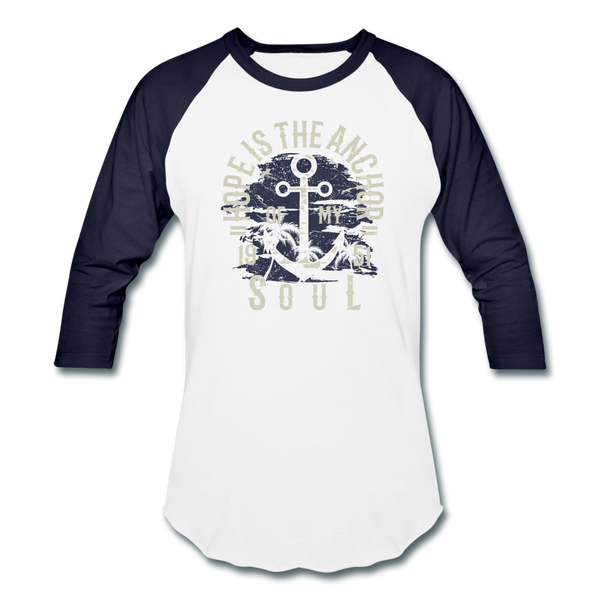 Hope is the Anchor - Sportswear T-Shirt - white/navy