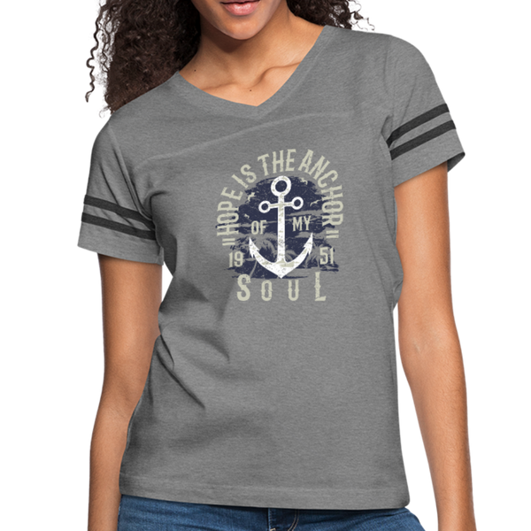 Hope is the Anchor - Vintage Sport T-Shirt - heather gray/charcoal