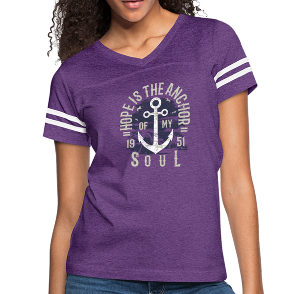 Hope is the Anchor - Vintage Sport T-Shirt - vintage purple/white