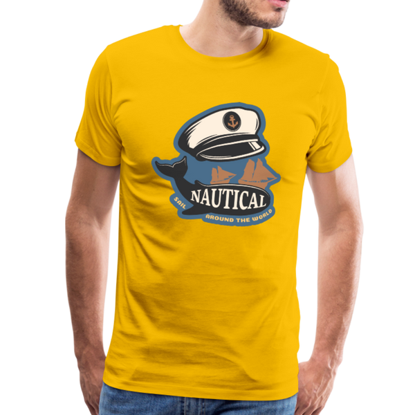 Nautical - Captains Hat - Premium T-Shirt - sun yellow