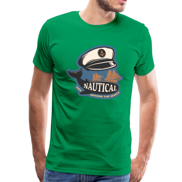 Nautical - Captains Hat - Premium T-Shirt - kelly green