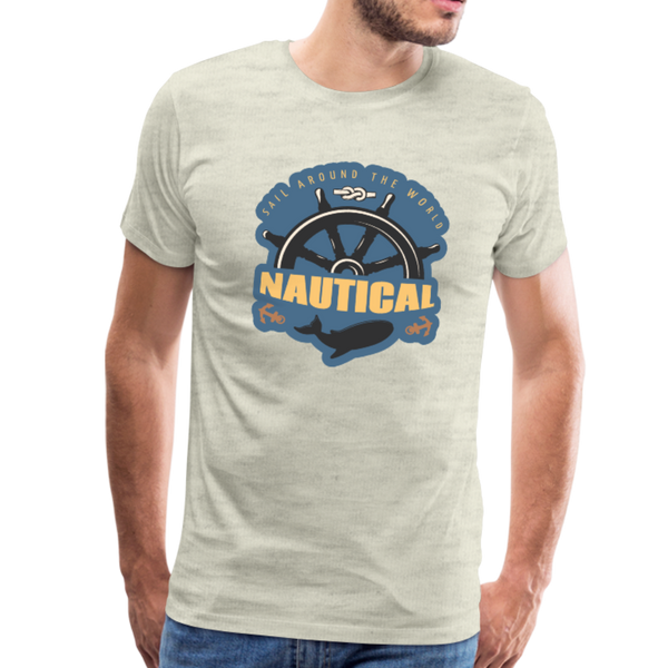 Nautical - Ships Wheel - Premium T-Shirt - heather oatmeal