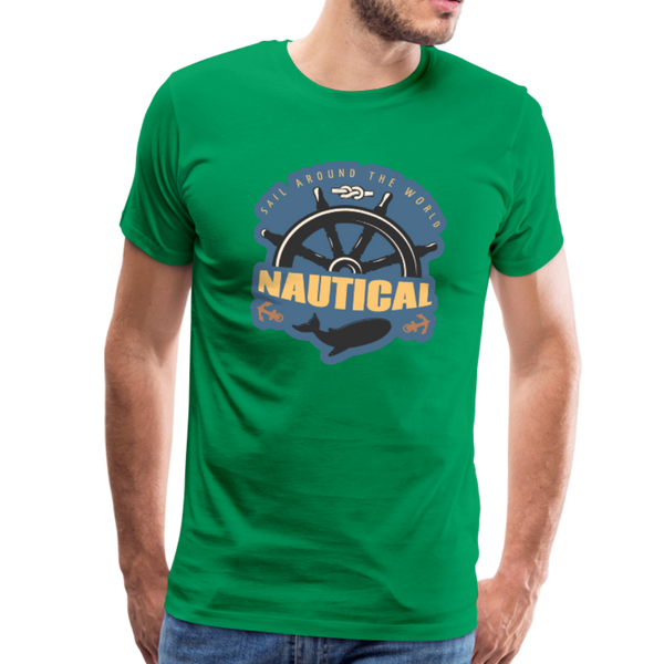 Nautical - Ships Wheel - Premium T-Shirt - kelly green