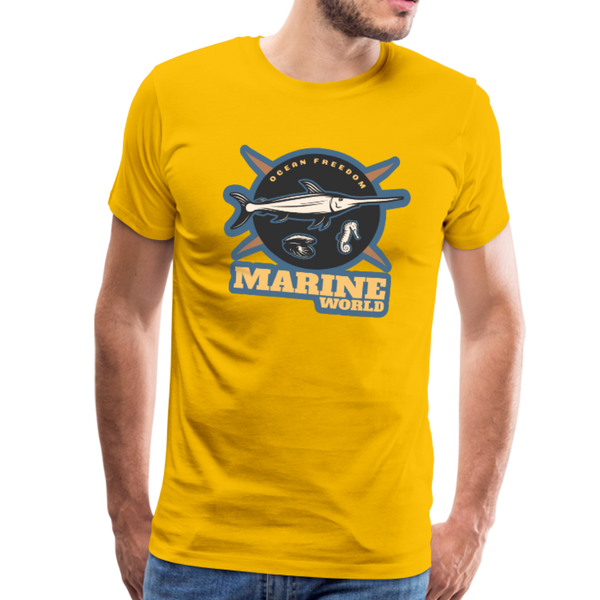 Marine World - Premium T-Shirt - sun yellow