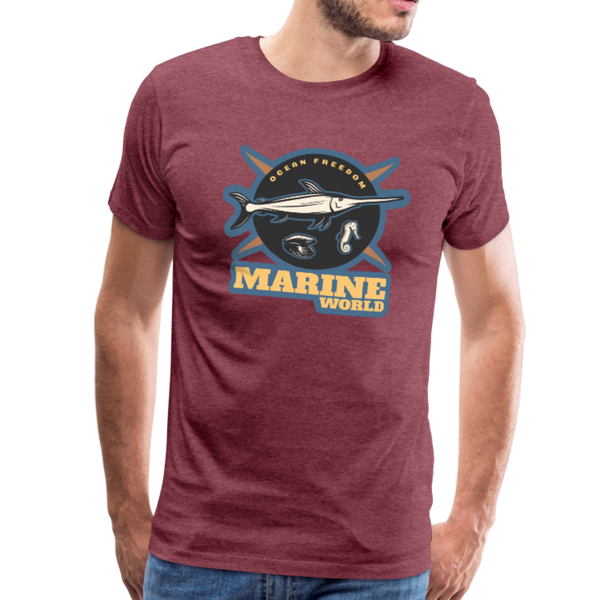 Marine World - Premium T-Shirt - heather burgundy