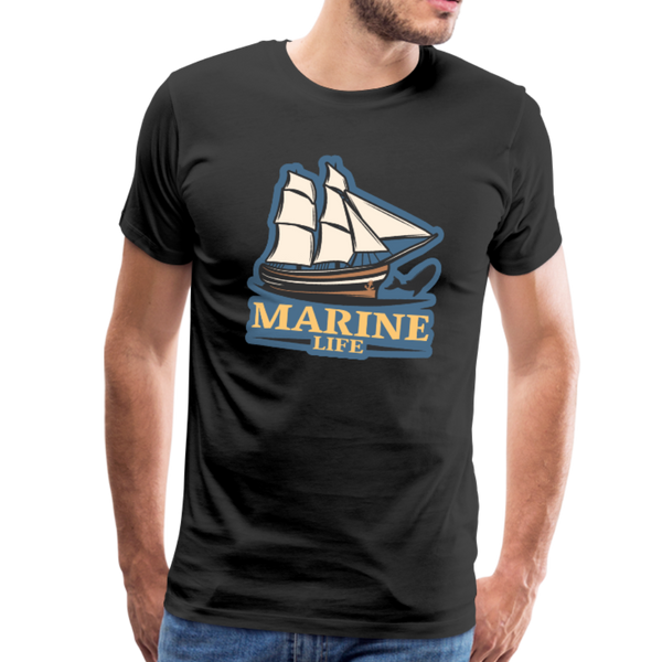 Marine Life - Sailing Boat - Premium T-Shirt - black