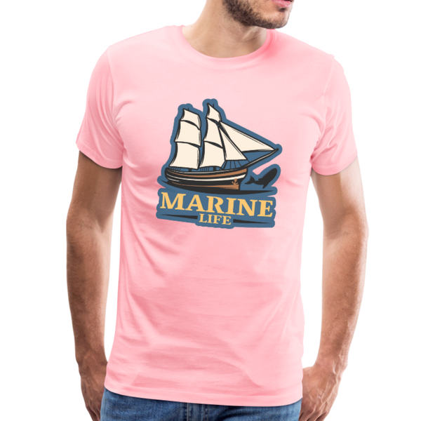 Marine Life - Sailing Boat - Premium T-Shirt - pink