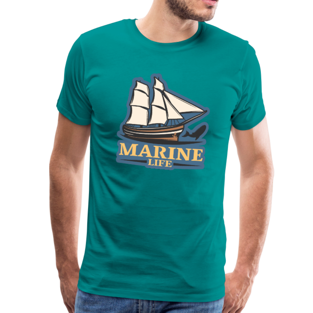 Marine Life - Sailing Boat - Premium T-Shirt - teal