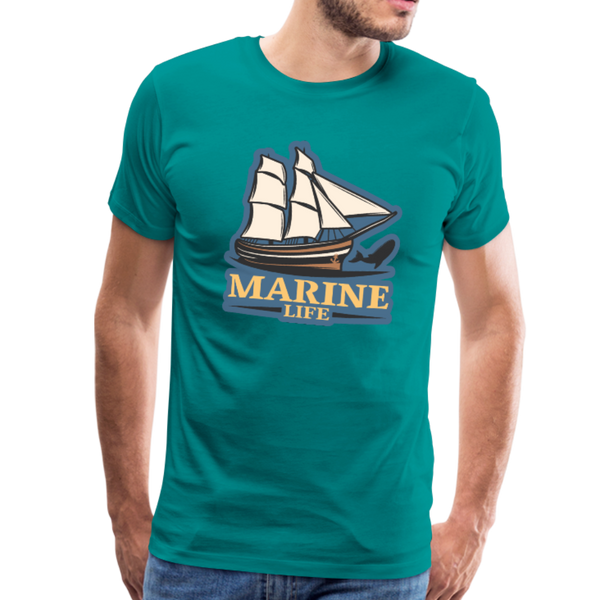 Marine Life - Sailing Boat - Premium T-Shirt - teal