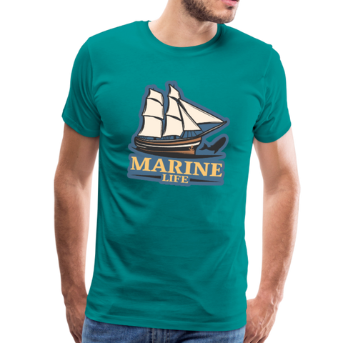 Marine Life - Sailing Boat - Premium T-Shirt - teal