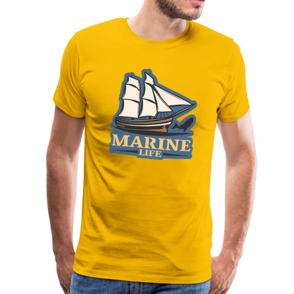 Marine Life - Sailing Boat - Premium T-Shirt - sun yellow