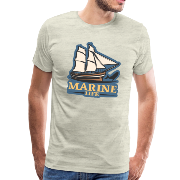 Marine Life - Sailing Boat - Premium T-Shirt - heather oatmeal