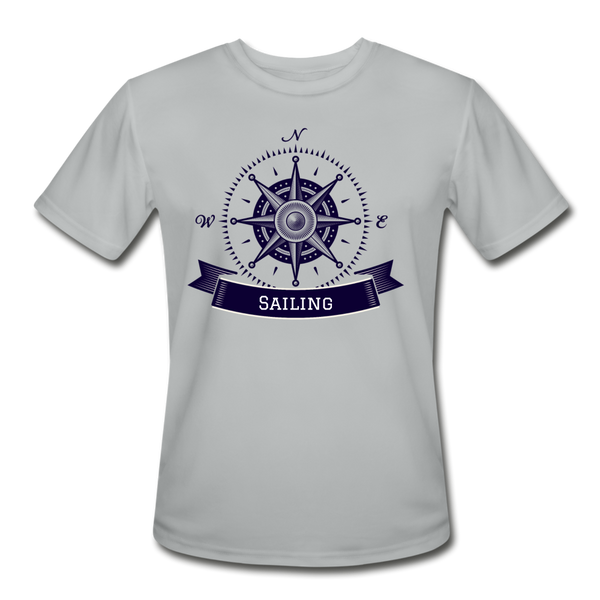 Compass/Sailing - Moisture Wicking T-Shirt - silver