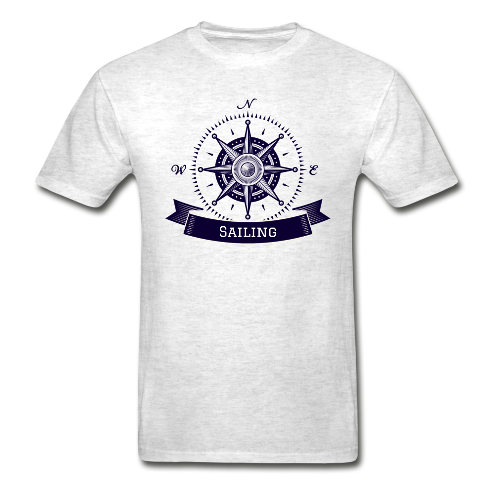 Compass/Sailing - Hanes Tagless T-Shirt - light heather gray