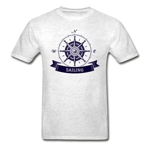 Compass/Sailing - Hanes Tagless T-Shirt - light heather gray