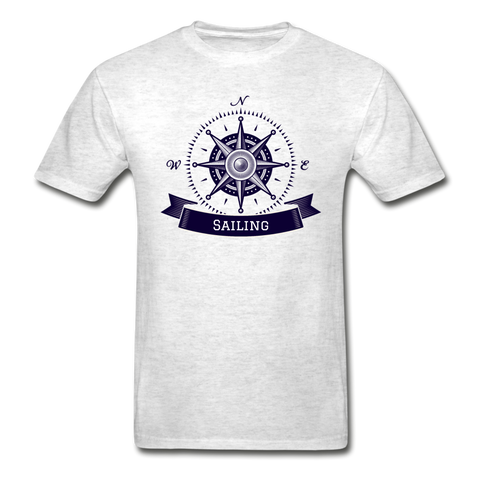 Compass/Sailing - Hanes Tagless T-Shirt - light heather gray