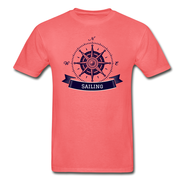 Compass/Sailing - Hanes Tagless T-Shirt - coral