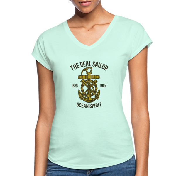 Women's Tri-Blend V-Neck T-Shirt - mint