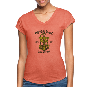 Women's Tri-Blend V-Neck T-Shirt - heather bronze