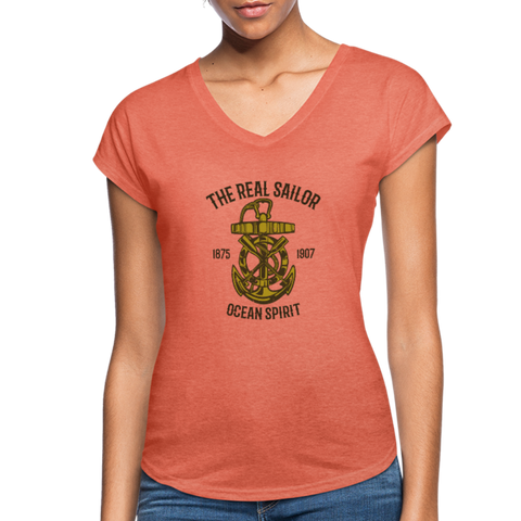 Women's Tri-Blend V-Neck T-Shirt - heather bronze