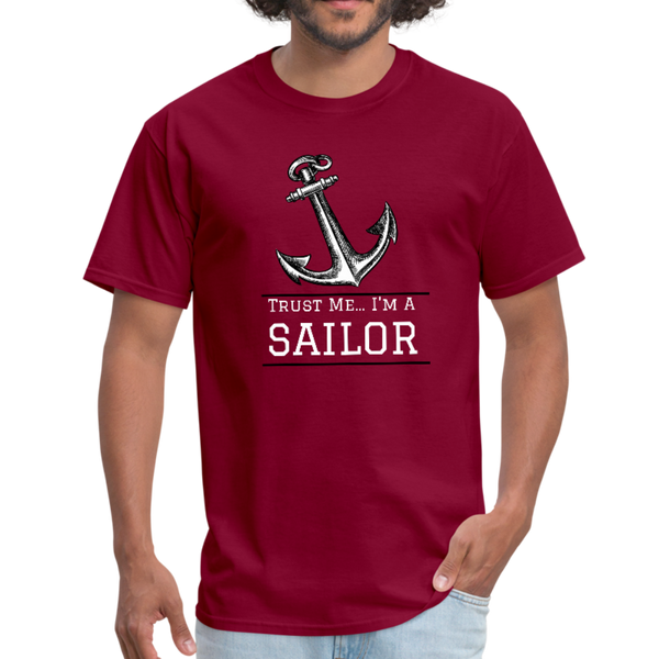 Nautical/Anchor/Sailor - Workwear T-Shirt - burgundy