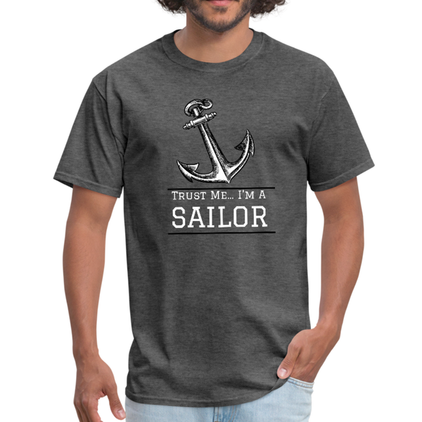 Nautical/Anchor/Sailor - Workwear T-Shirt - heather black