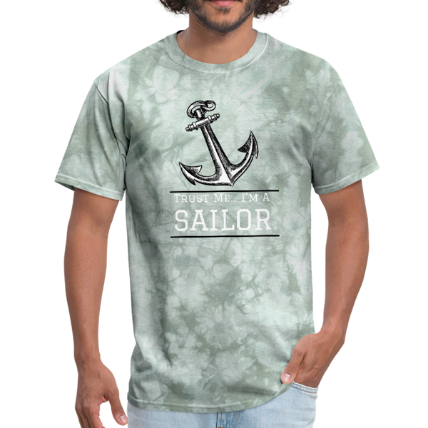 Nautical/Anchor/Sailor - Workwear T-Shirt - military green tie dye