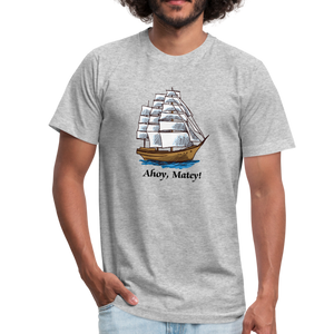 Ahoy, Matey!  Sailing Ship Jersey Bella T-Shirt - heather gray