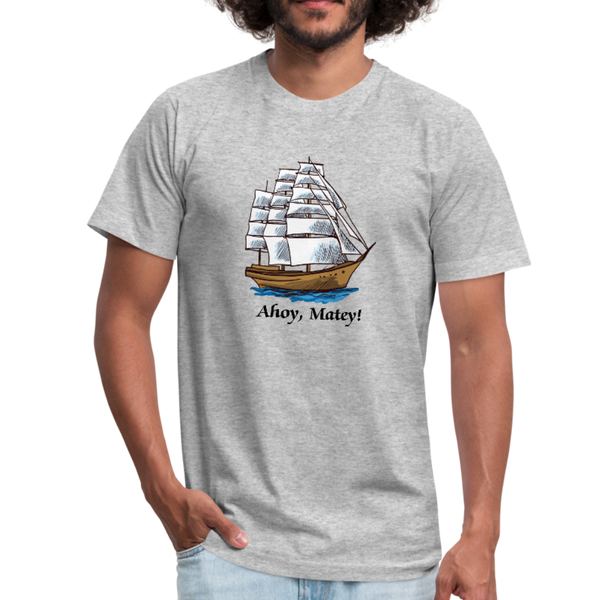 Ahoy, Matey!  Sailing Ship Jersey Bella T-Shirt - heather gray