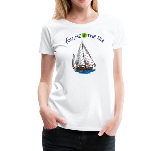 You, Me & The Sea Premium T-Shirt - white