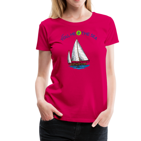 You, Me & The Sea Premium T-Shirt - dark pink