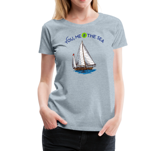 You, Me & The Sea Premium T-Shirt - heather ice blue