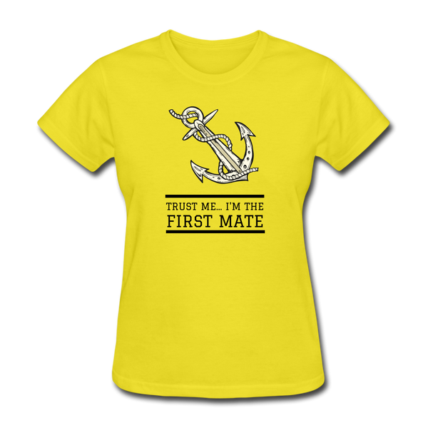 Trust Me... I'm The First Mate Workwear T-Shirt - yellow