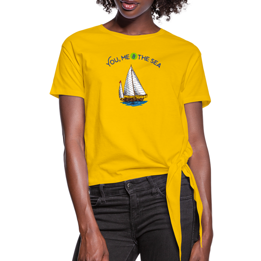 You, Me & The Sea Knotted T-Shirt - sun yellow