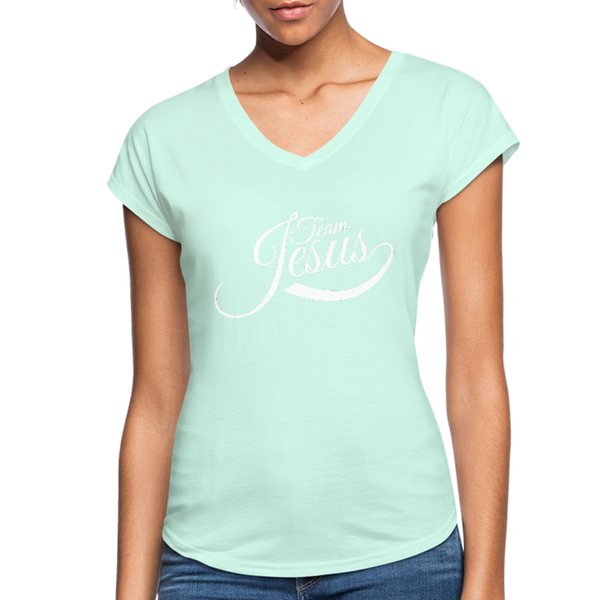 Women's Tri-Blend V-Neck T-Shirt - mint