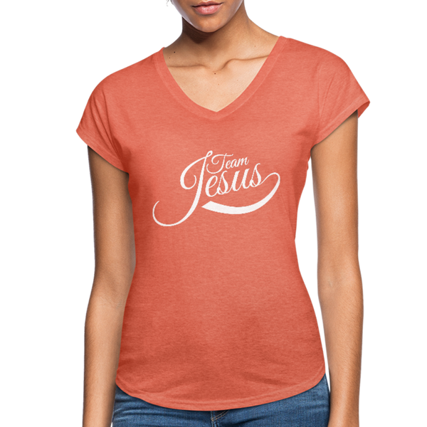 Women's Tri-Blend V-Neck T-Shirt - heather bronze